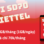 Cách đăng ký gói cước SD70 Viettel có ngay 30GB data dùng cả tháng