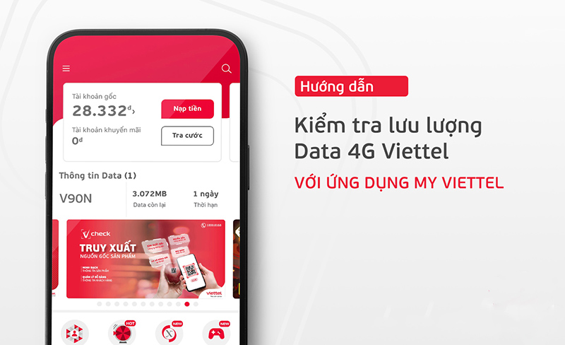 Cách kiểm tra dung lượng 4G Viettel tốc độ cao miễn phí 