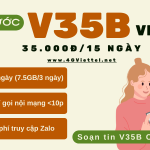 Đăng ký gói cước V35B Viettel rinh data và gọi dùng 15 ngày