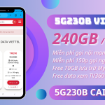 Đăng ký gói 5G230B Viettel ưu đãi 240GB, miễn phí gọi, TV360 và MyBOX