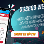 Đăng ký gói 5G380B Viettel miễn phí 450GB, Free gọi và nhiều tiện ích khác